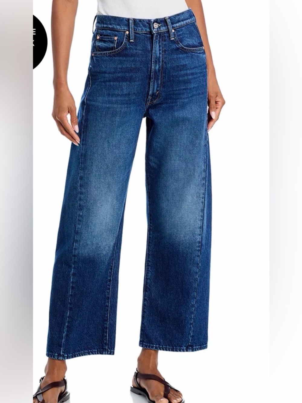 MOTHER The Half Pipe High Rise Ankle Wide Leg Jeans